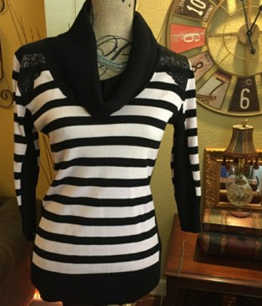 Light Pink & Black Sweater
